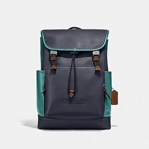Coach League Flap Backpack in Colorblock